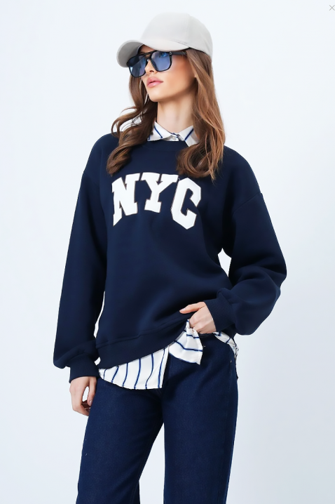 Ženska bluza NEVRILDA NAVY, Boja: tamnoplava, IVET.RS - Nova Kolekcija