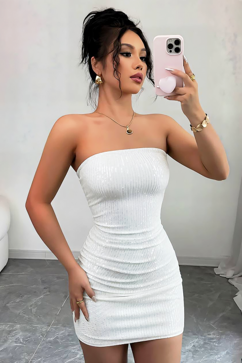 Haljina JOLINDA WHITE, Boja: bela, IVET.RS - Nova Kolekcija