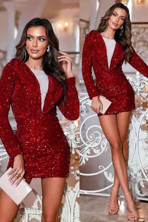 Haljina MOLTERZA RED, Boja: crvena, IVET.RS - Nova Kolekcija