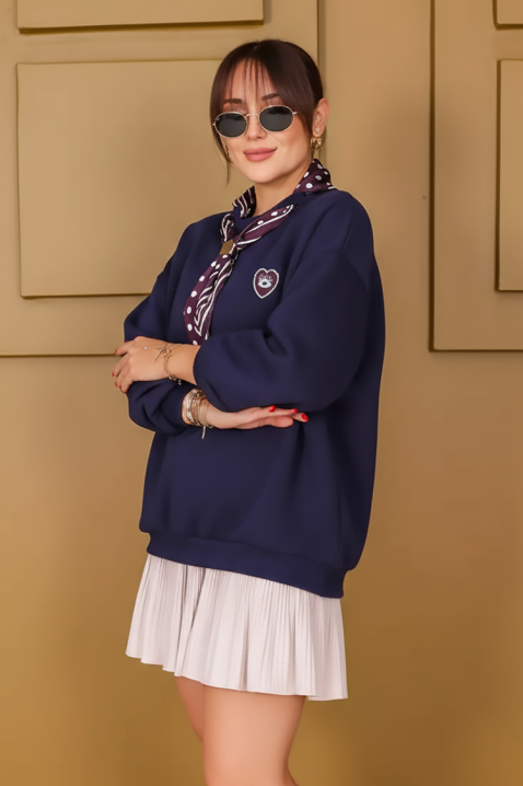 Ženska bluza ZAFERZA NAVY, Boja: tamnoplava, IVET.RS - Nova Kolekcija