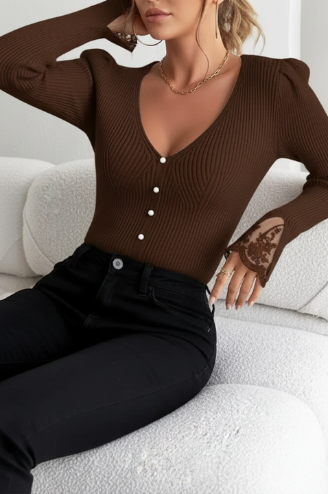 Ženska bluza ZLOVELDA BROWN, Boja: braon, IVET.RS - Nova Kolekcija