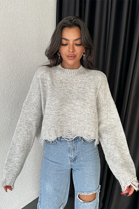 Džemper NEVRINZA GREY, Boja: siva, IVET.RS - Nova Kolekcija