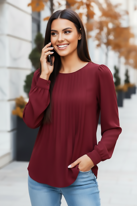 Ženska bluza TOVILDA BORDO, Boja: bordo, IVET.RS - Nova Kolekcija