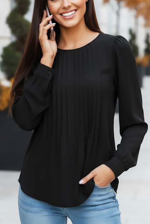 Ženska bluza TOVILDA BLACK, Boja: crna, IVET.RS - Nova Kolekcija