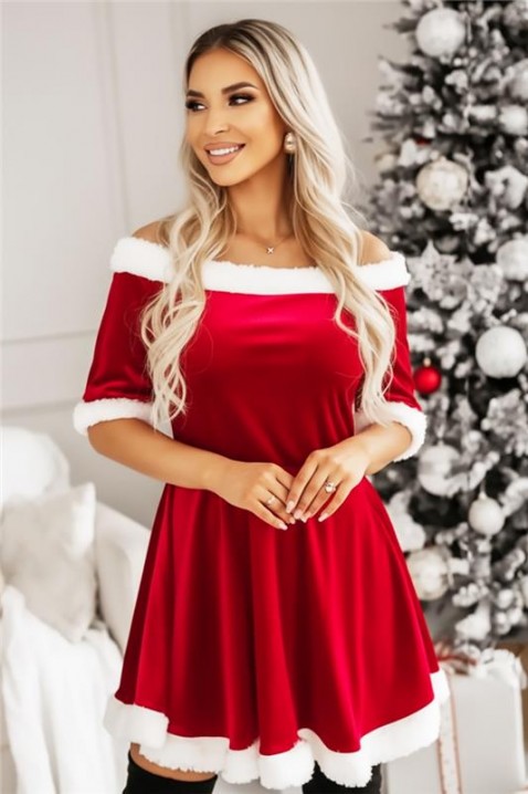 Haljina AKOLDITA, Boja: crvena, IVET.RS - Nova Kolekcija