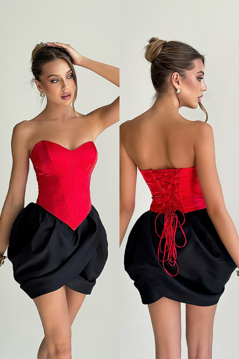 Haljina POMBELDA, Boja: crna i crvena, IVET.RS - Nova Kolekcija