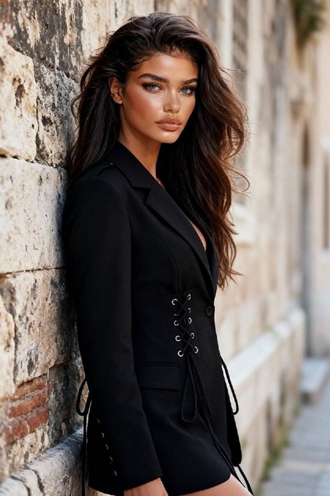 Haljina - blejzer FLOMERVA, Boja: crna, IVET.RS - Nova Kolekcija