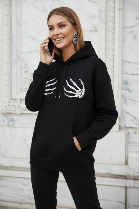 Dukserica SKELETINA, Boja: crna, IVET.RS - Nova Kolekcija