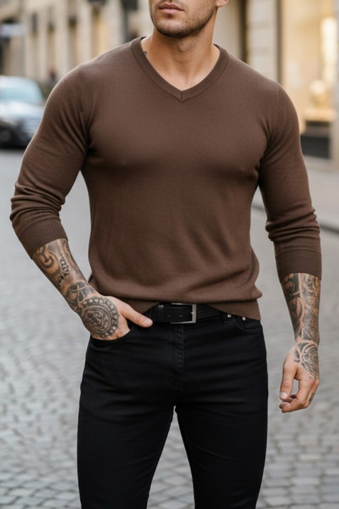 Muški džemper MARKAN BROWN, Boja: braon, IVET.RS - Nova Kolekcija