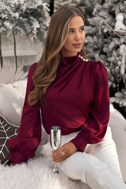 Ženska bluza NERLENZA BORDO, Boja: bordo, IVET.RS - Nova Kolekcija