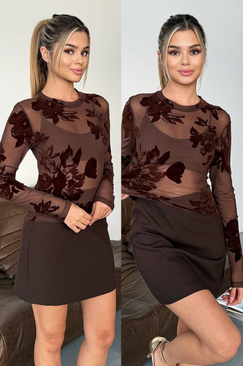 Ženska bluza APLEONA BROWN, Boja: braon, IVET.RS - Nova Kolekcija