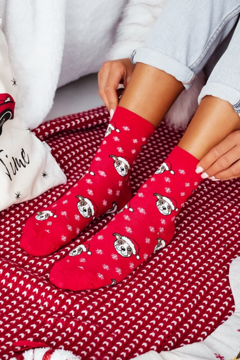 Čarape RIOPELJA RED, Boja: crvena, IVET.RS - Nova Kolekcija