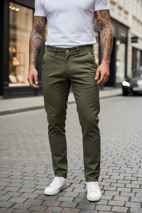 Muške pantalone TELRET KHAKI, Boja: kaki, IVET.RS - Nova Kolekcija