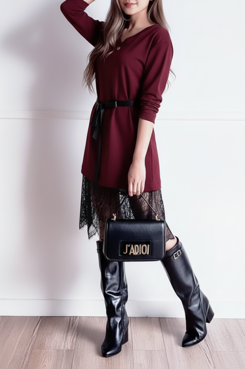 Haljina ANDELONA BORDO, Boja: bordo, IVET.RS - Nova Kolekcija