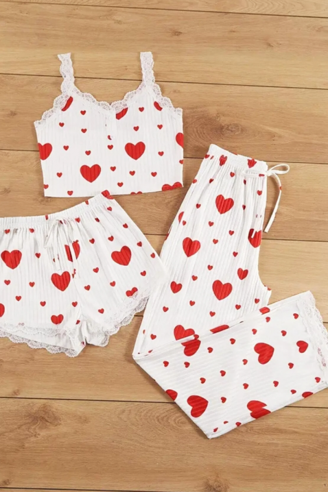 Pidžama RETOLJA, Boja: bela i crvena, IVET.RS - Nova Kolekcija