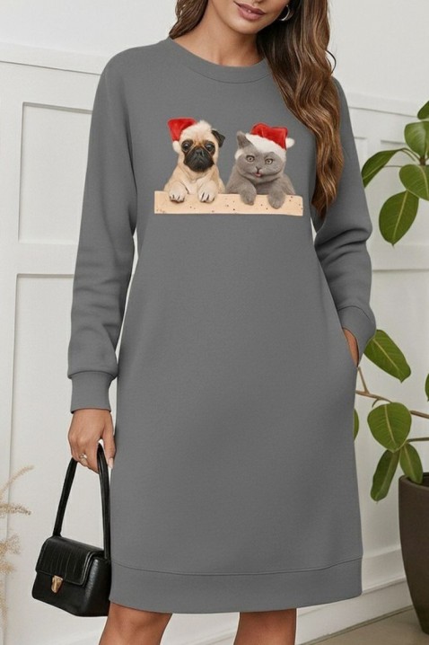 Haljina ANELRINDA GREY, Boja: siva, IVET.RS - Nova Kolekcija