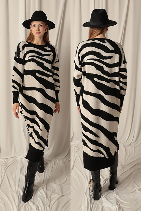 Haljina ZEBRINDA BLACK, Boja: crna, IVET.RS - Nova Kolekcija