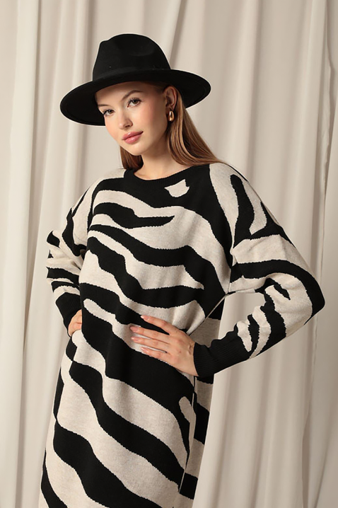 Haljina ZEBRINDA BLACK, Boja: crna, IVET.RS - Nova Kolekcija