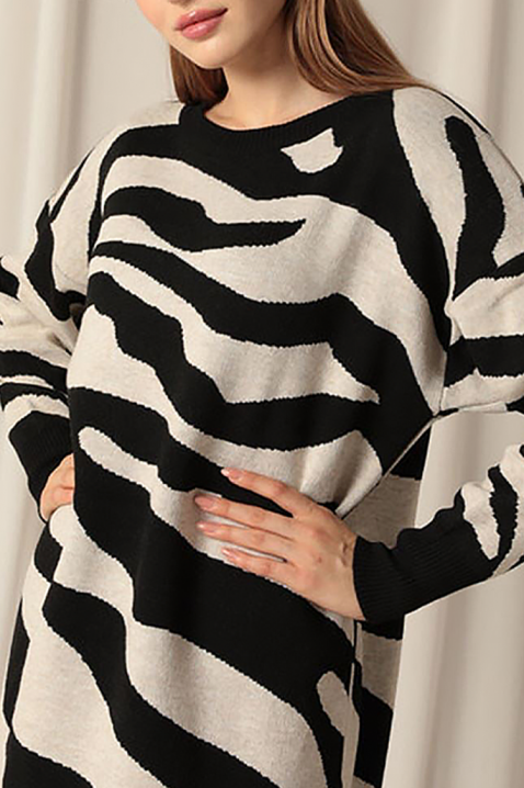 Haljina ZEBRINDA BLACK, Boja: crna, IVET.RS - Nova Kolekcija