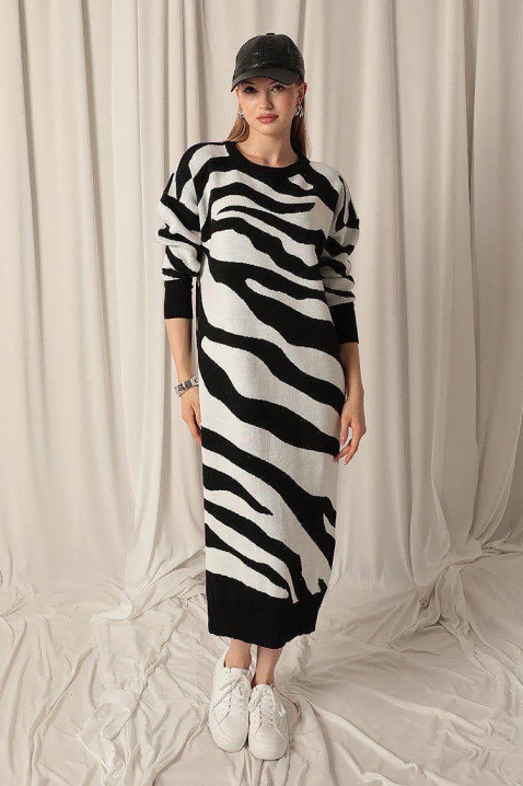 Haljina ZEBRINDA BLACK, Boja: crna, IVET.RS - Nova Kolekcija