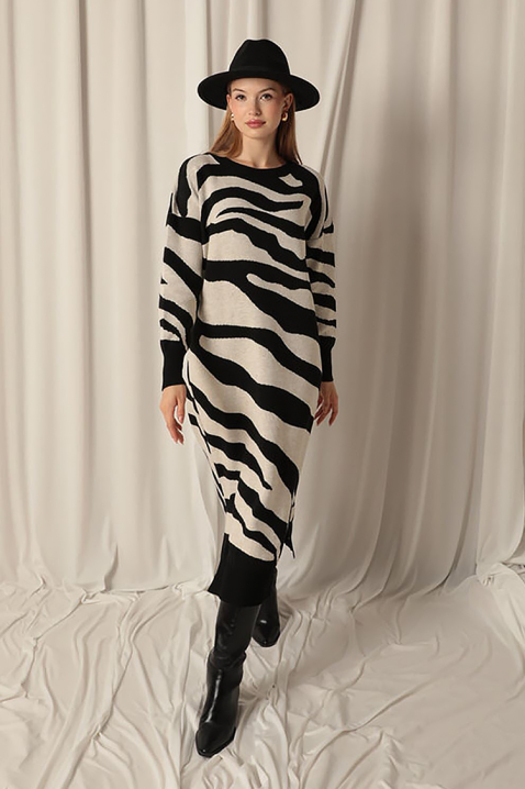 Haljina ZEBRINDA BLACK, Boja: crna, IVET.RS - Nova Kolekcija