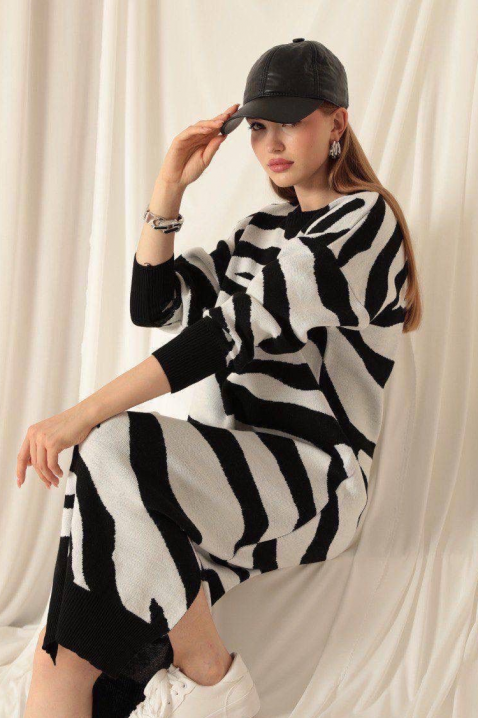 Haljina ZEBRINDA BLACK, Boja: crna, IVET.RS - Nova Kolekcija