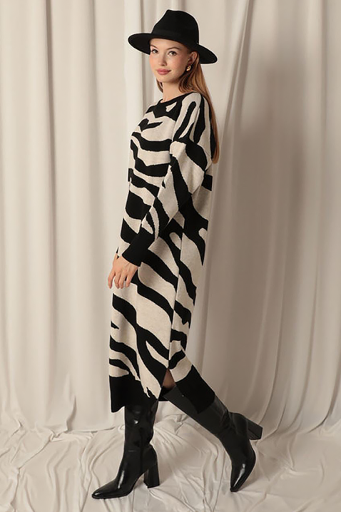 Haljina ZEBRINDA BLACK, Boja: crna, IVET.RS - Nova Kolekcija