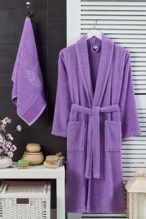 Komplet bademantila i peškira DRONEIFA LILA, Boja: ljubičasta, IVET.RS - Nova Kolekcija