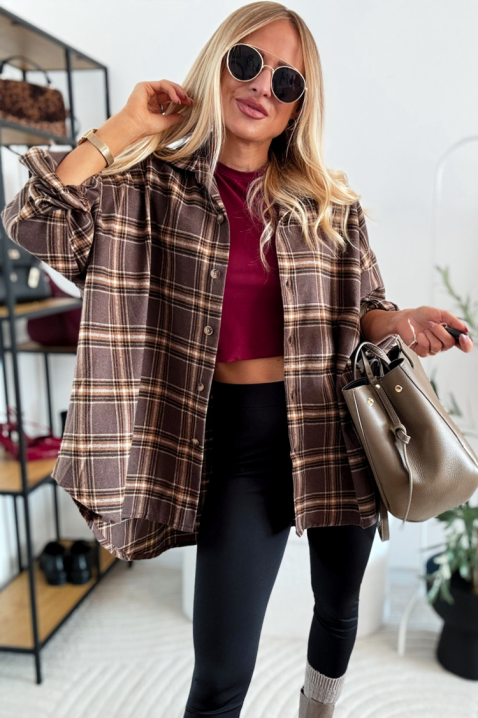 Ženska košulja ZARDELDA, Boja: braon, IVET.RS - Nova Kolekcija