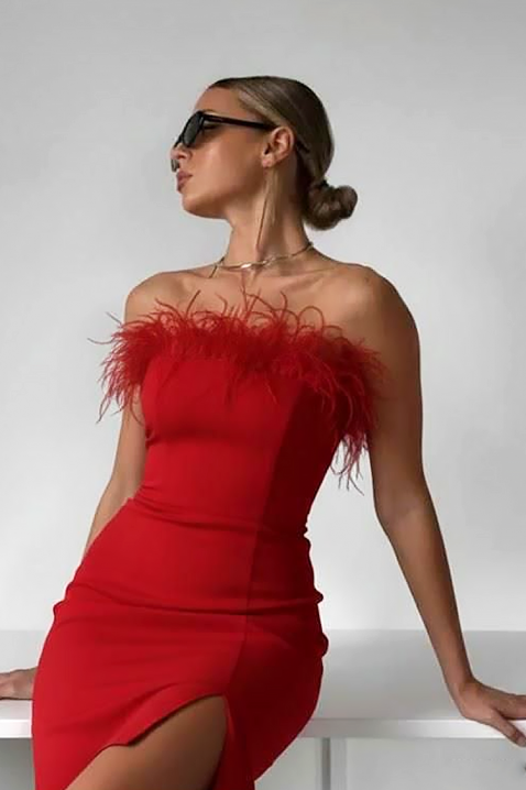 Haljina SAROELTA RED, Boja: crvena, IVET.RS - Nova Kolekcija