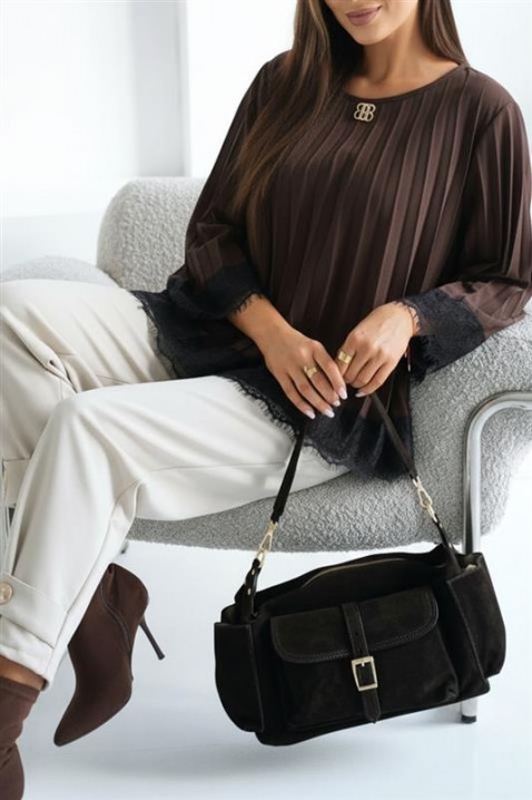 Ženska bluza VLANDENA BROWN, Boja: braon, IVET.RS - Nova Kolekcija