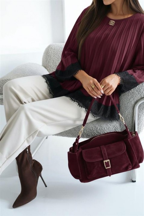 Ženska bluza VLANDENA BORDO, Boja: bordo, IVET.RS - Nova Kolekcija