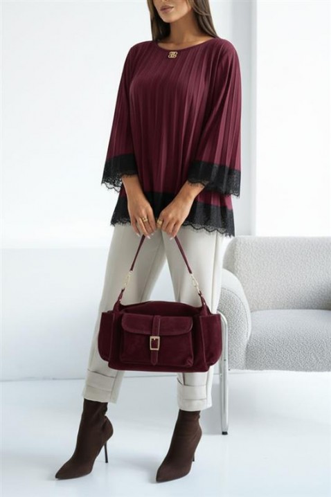 Ženska bluza VLANDENA BORDO, Boja: bordo, IVET.RS - Nova Kolekcija