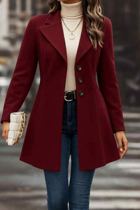 Kaput MENDIONA BORDO, Boja: bordo, IVET.RS - Nova Kolekcija