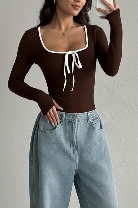 Ženska bluza VRIONZA BROWN, Boja: braon, IVET.RS - Nova Kolekcija