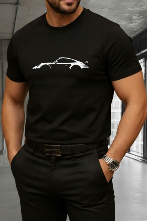 Muška majica POXOR, Boja: crna, IVET.RS - Nova Kolekcija