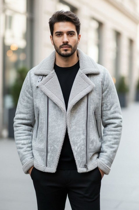 Muška jakna BERMENGO, Boja: svetlosiva, IVET.RS - Nova Kolekcija