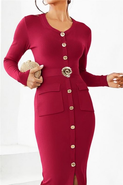 Haljina DRALMINZA BORDO, Boja: bordo, IVET.RS - Nova Kolekcija