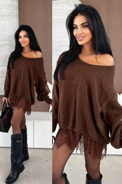 Džemper LARZINA BROWN, Boja: braon, IVET.RS - Nova Kolekcija