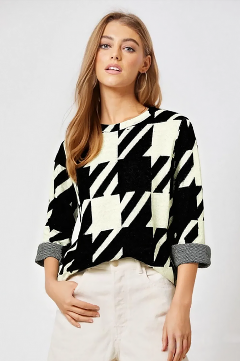 Ženska bluza NORFILMA, Boja: crna i bela, IVET.RS - Nova Kolekcija