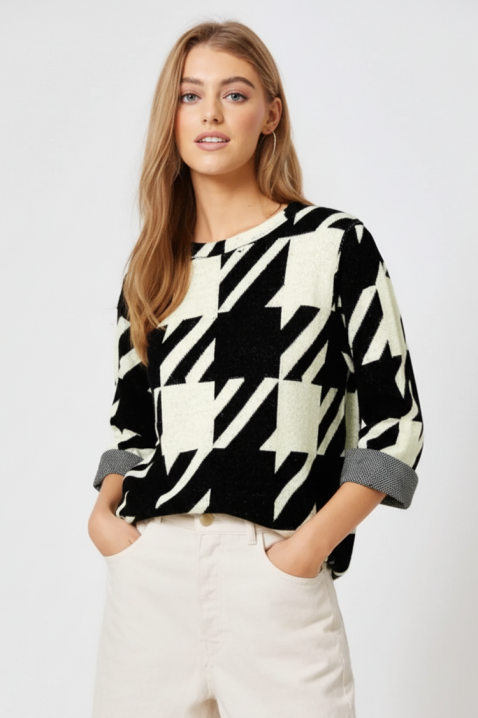 Ženska bluza NORFILMA, Boja: crna i bela, IVET.RS - Nova Kolekcija