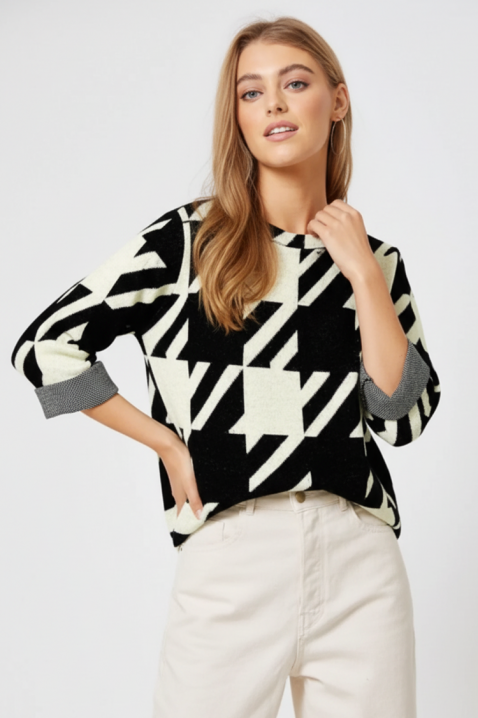 Ženska bluza NORFILMA, Boja: crna i bela, IVET.RS - Nova Kolekcija