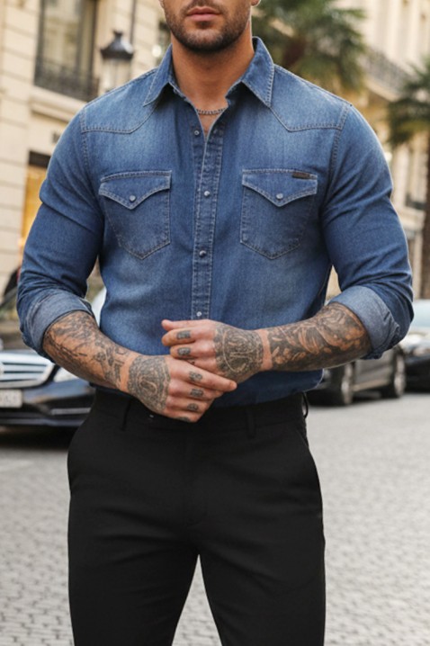 Muška košulja TORMER BLUE, Boja: plava, IVET.RS - Nova Kolekcija