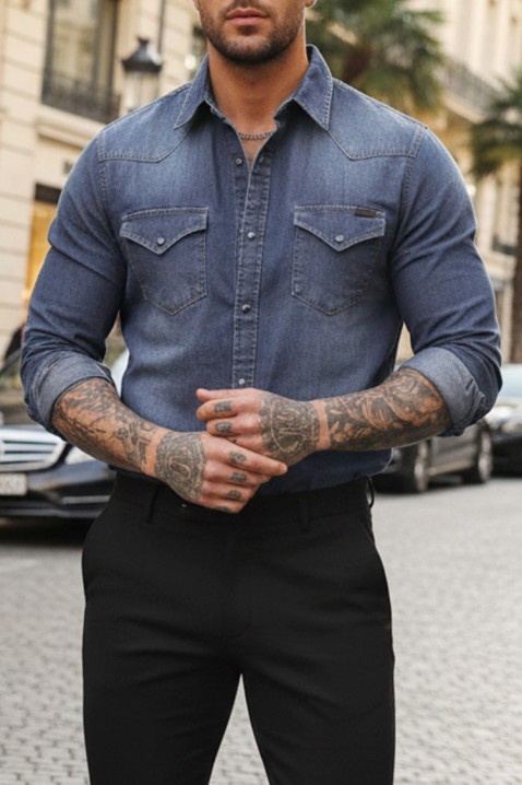 Muška košulja TORMER NAVY, Boja: tamnoplava, IVET.RS - Nova Kolekcija