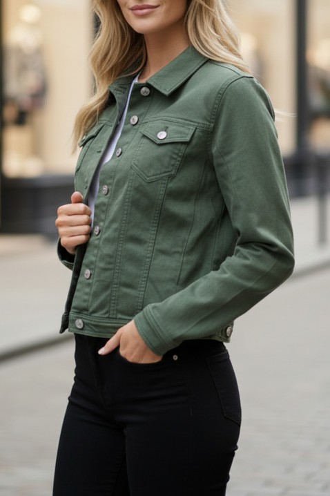 Teksas jakna KALBA KHAKI, Boja: kaki, IVET.RS - Nova Kolekcija