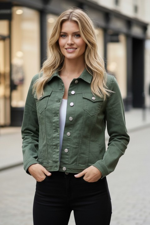 Teksas jakna KALBA KHAKI, Boja: kaki, IVET.RS - Nova Kolekcija