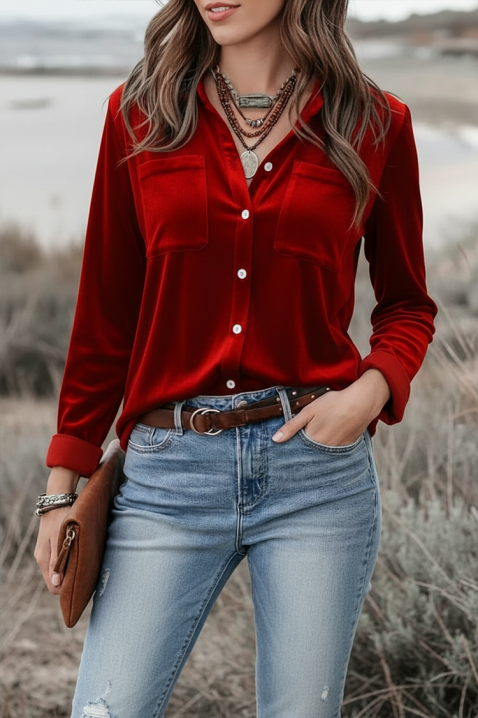 Ženska košulja GILVELZA RED, Boja: crvena, IVET.RS - Nova Kolekcija