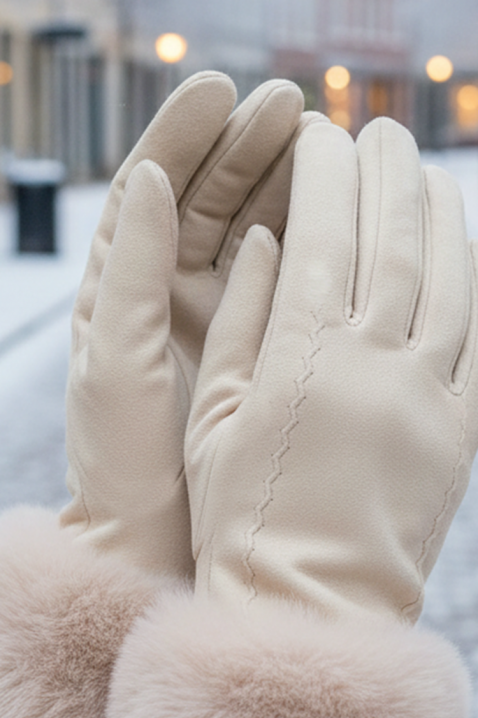 Ženske rukavice POLIARZA ECRU, Boja: ecru, IVET.RS - Nova Kolekcija