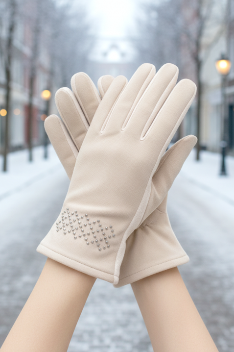 Ženske rukavice VAKALZA ECRU, Boja: ecru, IVET.RS - Nova Kolekcija