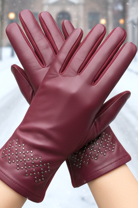 Ženske rukavice VAKALZA BORDO, Boja: bordo, IVET.RS - Nova Kolekcija